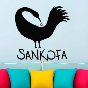 Wall Decals Sankofa Bird African Adinkra Decal Vinyl Sticker Home Decor Bedroom Interior Window Decals Living Room Art Murals  Chu1055