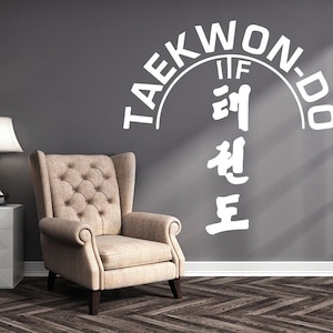 Taekwon-do Wall Decals Martial Vinyl Sticker Sport Fighting Decal Karate Art Home Decor Chu1323