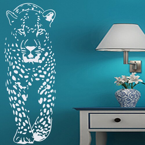 Art Wall Decals Cheetah Vinyl Sticker Animal Leopard Nursery Etsy