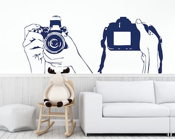 Photo studio decor camera,Wall Decal photo decal Window Sticker,Design,Handmade2176 Photo camera art
