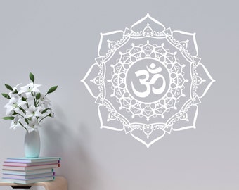 Wall Decals Mandala Yoga Namaste Om Ornament Indian OM-Symbol Geometric Moroccan Pattern Decal Vinyl Sticker Home Art Home Decor Room MS616
