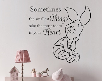 Winnie the Pooh Quote Sticker Wall Decal Art Home Decor Vinyl Mural Baby Room Piglet Nursery Decor MS321