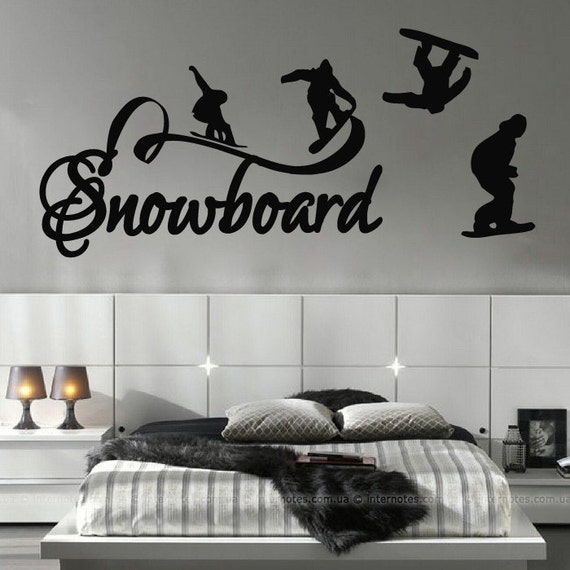 Snowboard Wall Decal Stickers Decor For Bedroom Vinyl Sports Image 0
