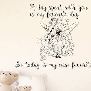 Wall Decal Quote - Quote Nursery Decals - Vinyl Sticker Decal - Art Home Decor - Winnie The Pooh and Friends - Nursery Wall Decor MS324