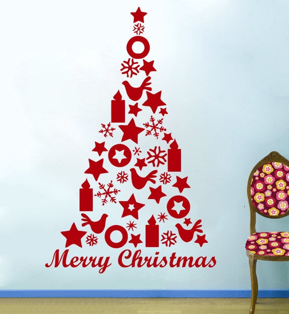 Wall Decal Stickers Candles with Ornaments