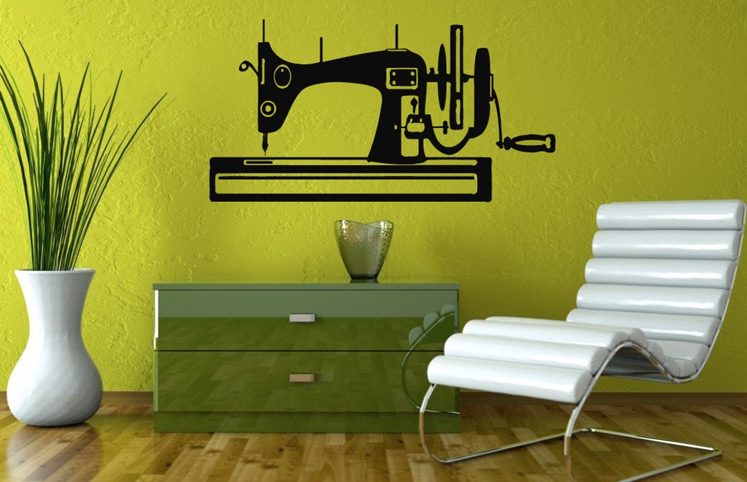 Wall Decals Sewing Machine Decal Vinyl Sticker Sewing Studio Decor Home