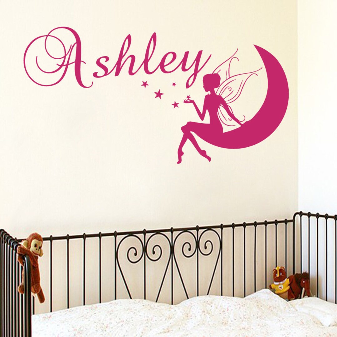 Wall Decals Name Personalized Custom Decal Fairy Star Moon Vinyl ...