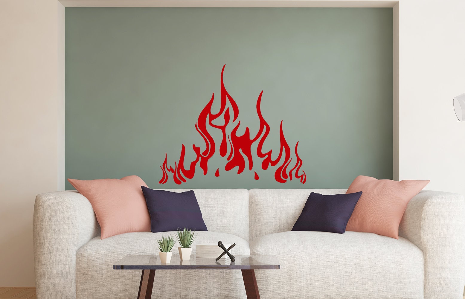Wandtattoo Feuer Flamme Wand Aufkleber Etsy
