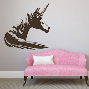 Wall Decals Horse Unicorn Decal Vinyl Sticker Nursery Bedroom Home Decor Living Room Interior Art Mural EG89