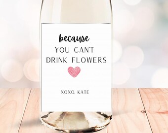 Etiqueta adhesiva divertida para botella de vino / Idea de regalo de San Valentín para él / Regalo de aniversario para ella / Broma de fan de Trump para esposa y esposo / Cumpleaños