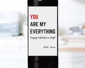 Etiqueta de vino para San Valentín / Regalo para San Valentín / Etiquetas de cerveza para San Valentín / Tarjeta divertida para San Valentín / Regalo de San Valentín para él o para ella