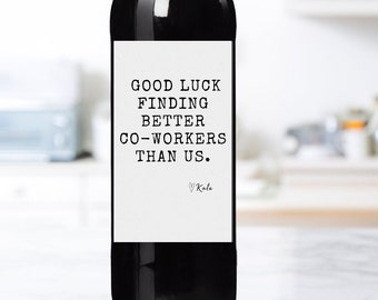 Work Bestie Candle Label | Leaving Gift | Co-Worker Gag Gift | Retirement Wine Label | Boss | Colleague Present | Friend | Departing Gift