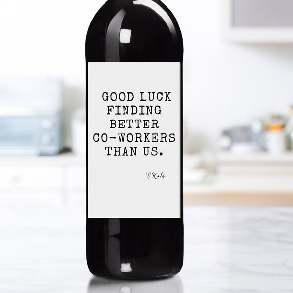 Work Bestie Candle Label | Leaving Gift | Co-Worker Gag Gift | Retirement Wine Label | Boss | Colleague Present | Friend | Departing Gift