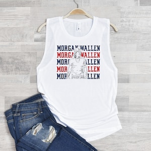 Wallen Red, Whie and Blue Muscle Tank or Tee