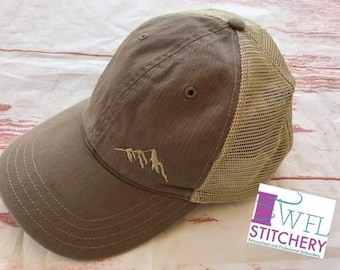Embroidered Unisex Richardson Hat with Mountain Range