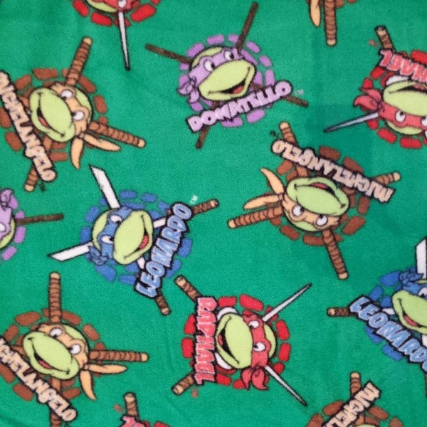 Teenage Mutant Ninja Turtles Fleece Fabric BTY RARE VHTF