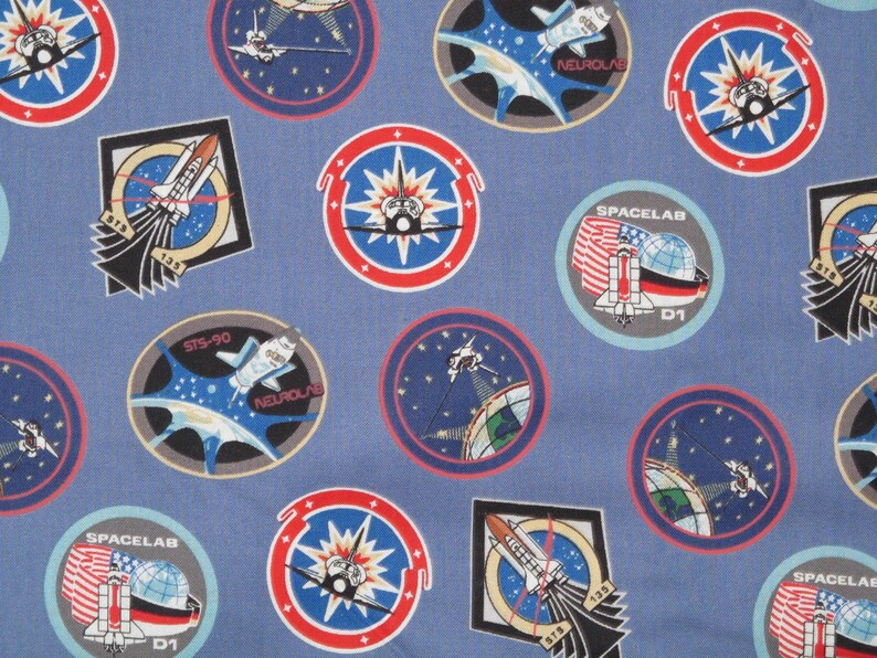 Nasa Logo Patches Cotton Fabric BTY RARE VHTF