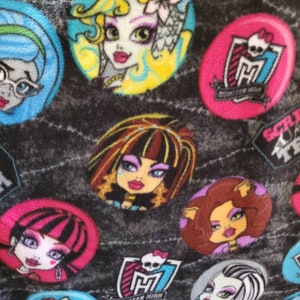 Monster High Screm Team Fleece Fabric RARE VHTF BTY