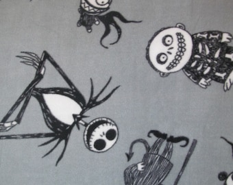 Jack Skellington Nightmare Before Christmas Fleece Fabric 1 yard + 30 inches