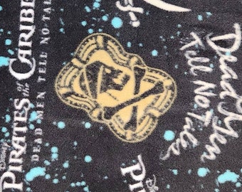 Pirates of the Caribbean Fleece Fabric 1 yard 22 inches RARE VHTF