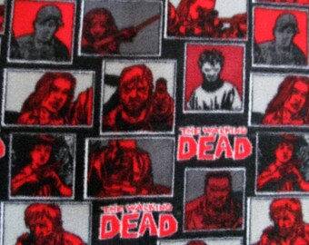 The Walking Dead Zombie Block Fleece Fabric BTY RARE VHTF