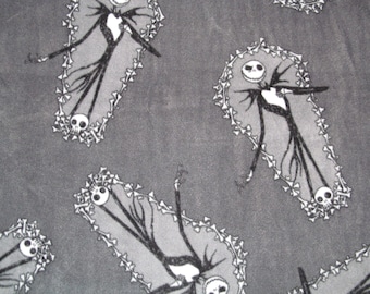 Jack Skellington Nightmare Before Christmas Fleece Fabric 1 yard + 28 inches RARE VHTF