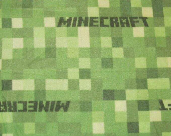Minecraft Fleece Fabric 33 Inches RARE VHTF Etsy