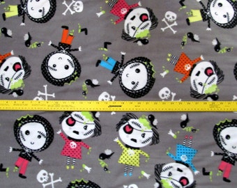 Zombie Fleece Fabric BTY RARE VHTF