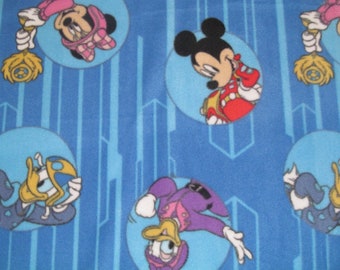 Disney Mickey and Friends Fleece Fabric BTY RARE VHTF