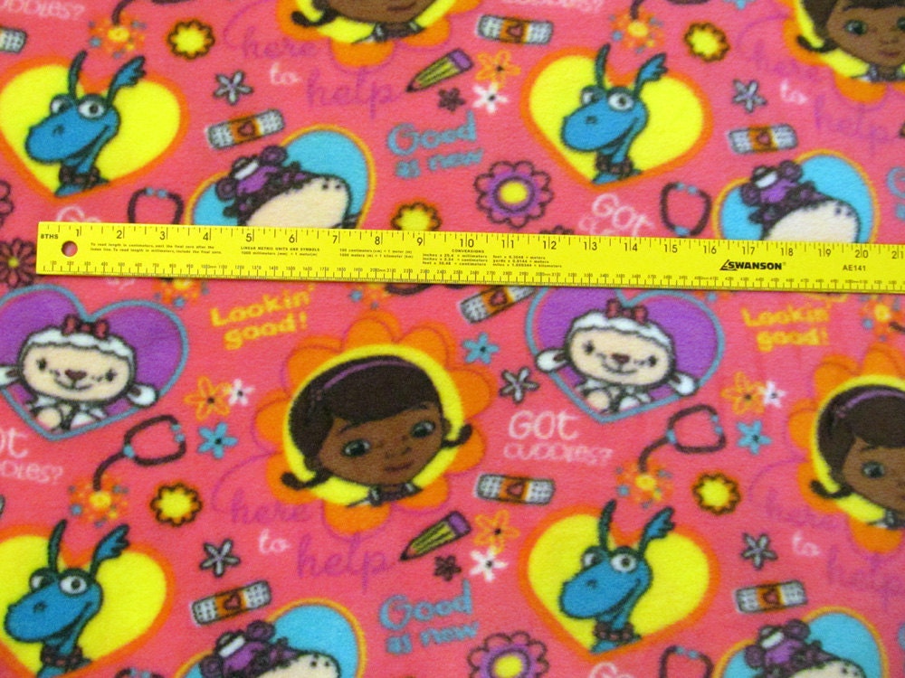 Doc mcstuffins fleece fabric hotsell