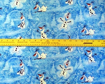Disney Frozen Olaf Cotton Fabric 1 yard + 30 inches VHTF RARE