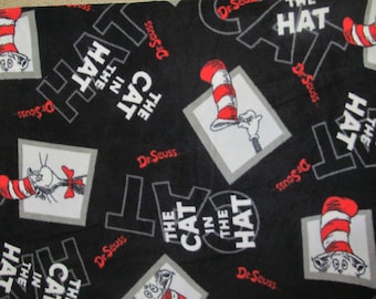Dr. Seuss Cat in the Hat Fleece Fabric 1 yards+ 29 inches RARE VHTF