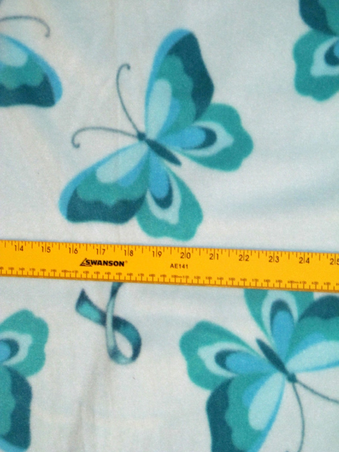 Teal Ribbon Butterfly Ovarian Cancer Awareness Fleece Fabric - Etsy
