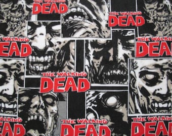 The Walking Dead Zombies Fleece Fabric 1 yard + 26 inches RARE VHTF