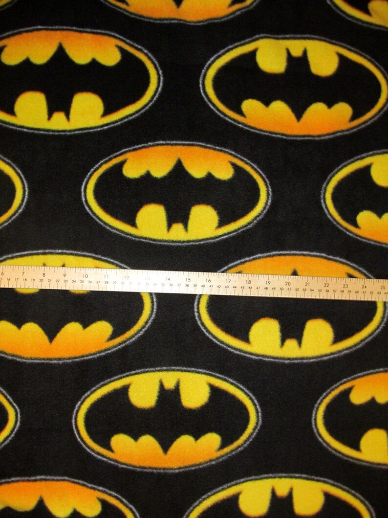 Batman Logo Fleece Fabric BTY RARE VHTF Etsy