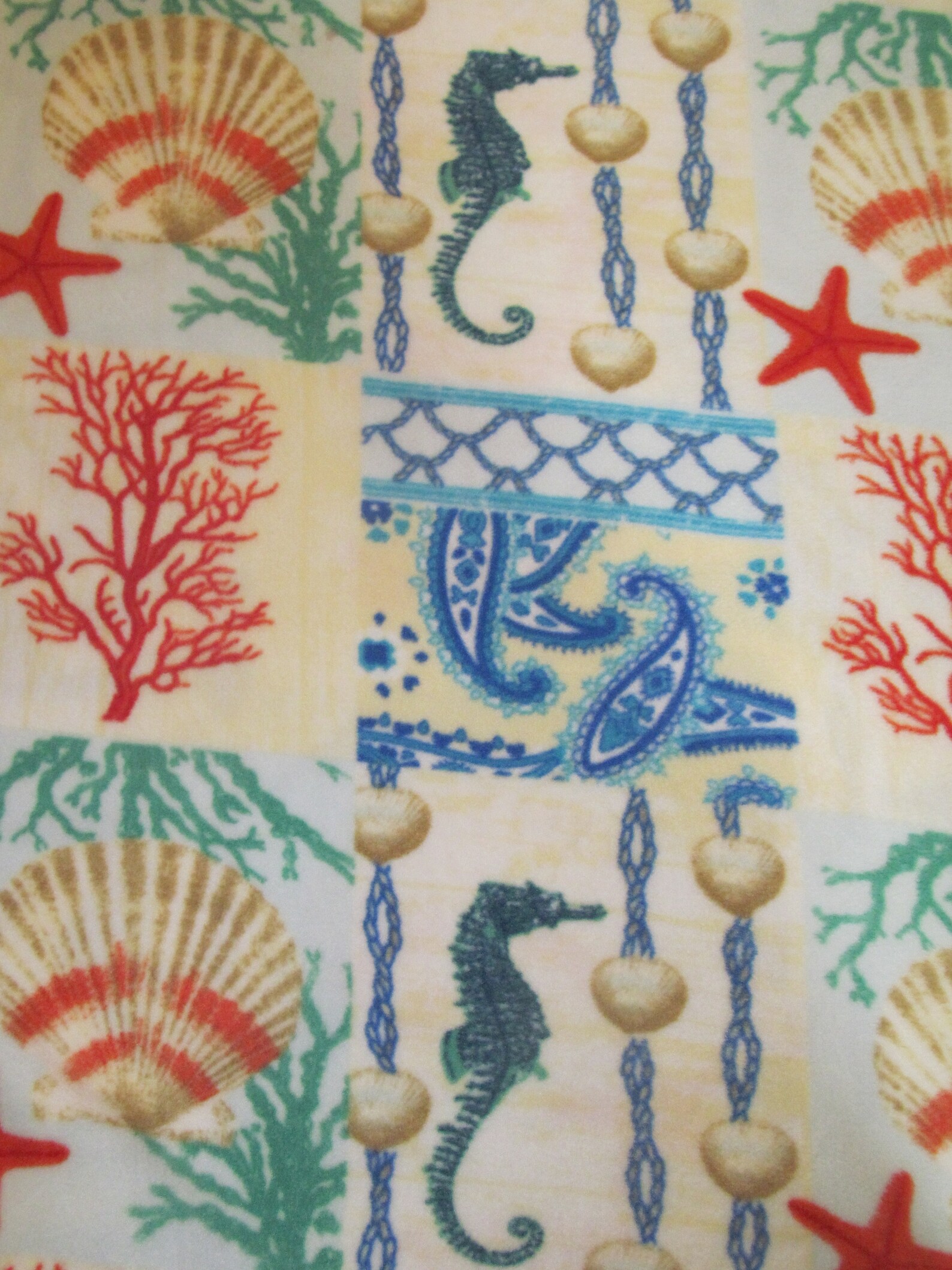 Beach Seashore Fleece Fabric 2 yards 18 pouces RARE VHTF Etsy France