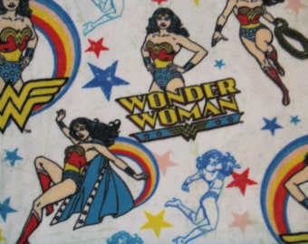 Wonder Woman Fleece Fabric 1 yard 25 inches RARE VHTF