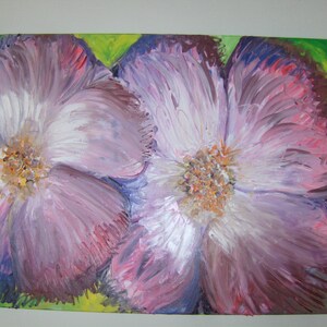 Custom Floral Oil Painting 3' X 3' Gallery Wrapped image 2