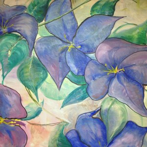 Custom Floral Oil Painting 3' X 3' Gallery Wrapped image 3