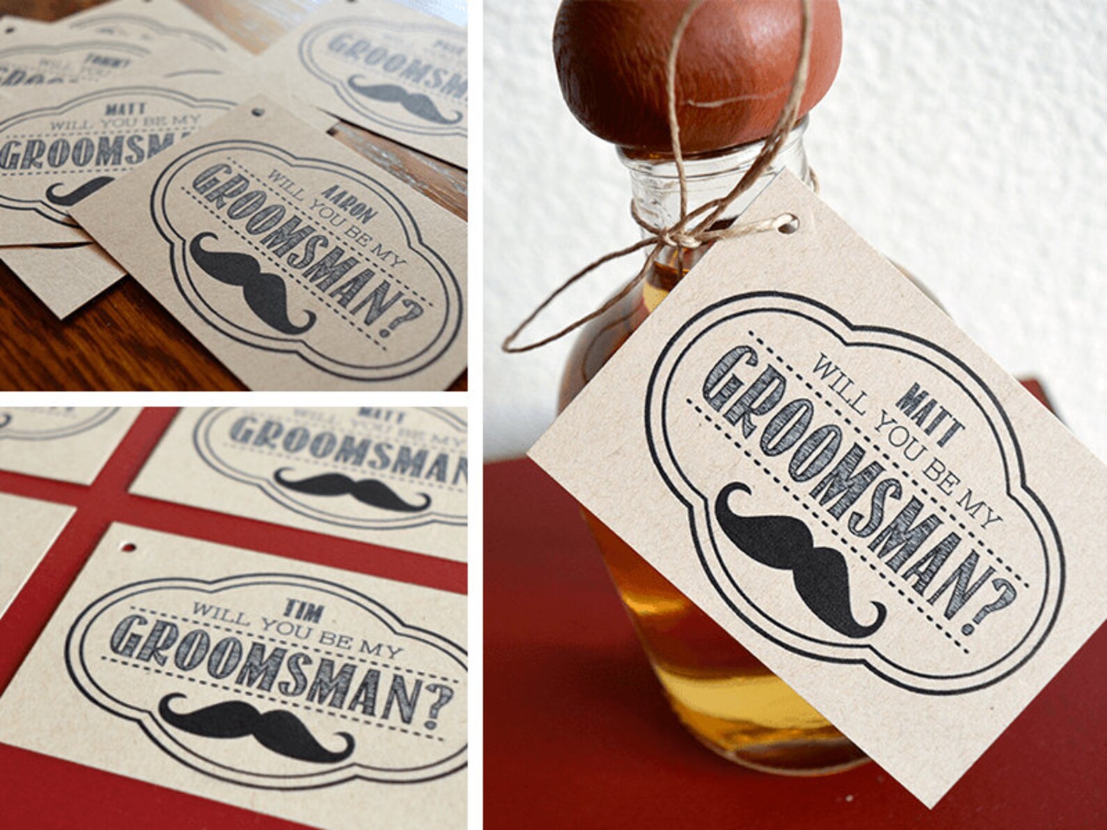 INSTANT DOWNLOAD Will You Be My Groomsman Printable Gift Tags | Etsy