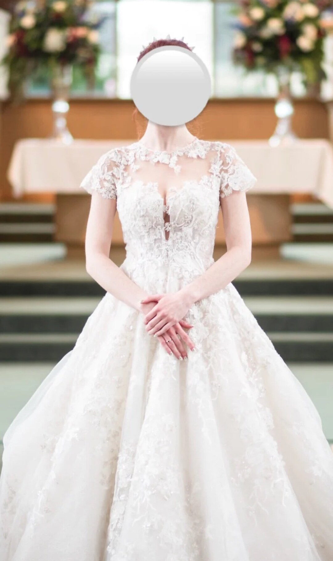 Gently Used Wedding Gown-david's Bridal-oleg Cassini #CWG833