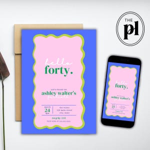 Editable Birthday Invitation Template | Custom Birthday Party Invitation | Digital Download | Modern Birthday Card for Any Age Celebration