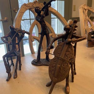 Bronze Cello Player Sculpture - Etsy