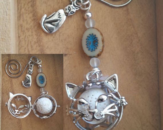Hanging Silver Cat Diffuser