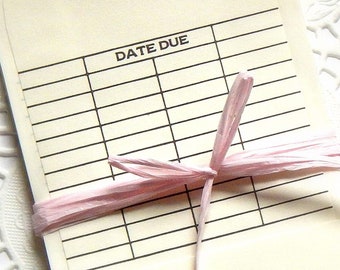 Self Adhesive Library Card Pockets: Date Due Cards, Junk Journal Supplies, Ephemera
