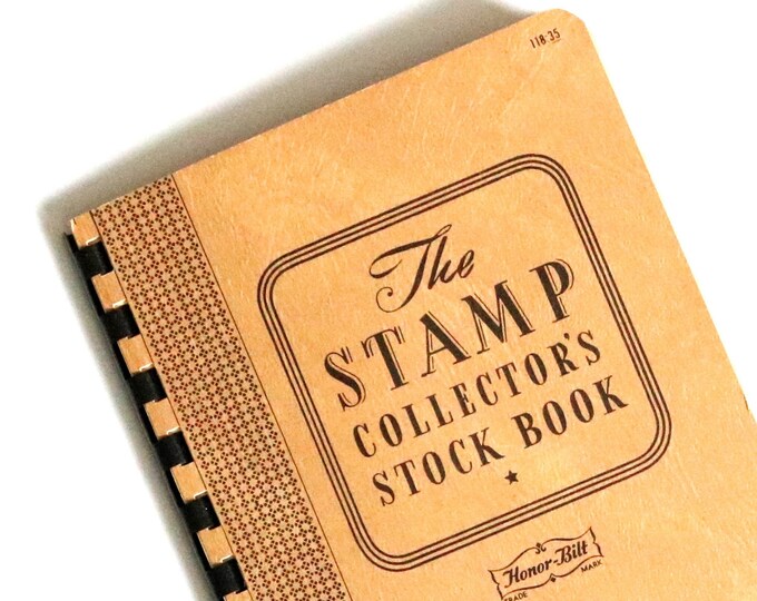 Vintage Stamp Book With Stamps. Stamp Collection. Stamp Album. Vintage