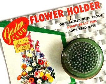 Vintage Flower Frog. Metal Flower Frog. Flower Holder. Flower Vase. Floral Frog. Vintage Garden. Desk Accessories. Pen Holder. Vintage Decor