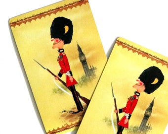 Vintage London Playing Cards. Kings Guard. Paper Ephemera. Junk Journal Paper. Journaling Supplies. Mixed Media Paper. Scrapbook Ephemera.