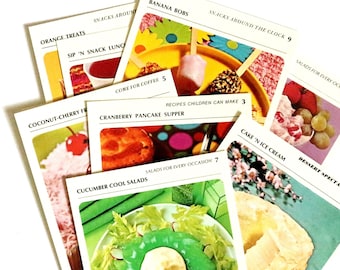 Vintage Betty Crocker Recipe Cards: Paper Ephemera, Junk Journal (10 Random)