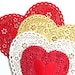 Vintage Heart Doilies. Heart Doilies. Vintage Doilies. Lace Paper Doilies. Paper Doilies. Vintage Valentine. Valentine Hearts. Ephemera.